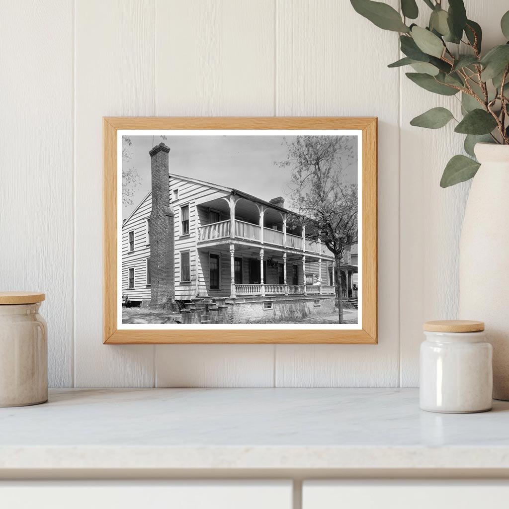 Vintage Photo of New Bern House, NC 1953