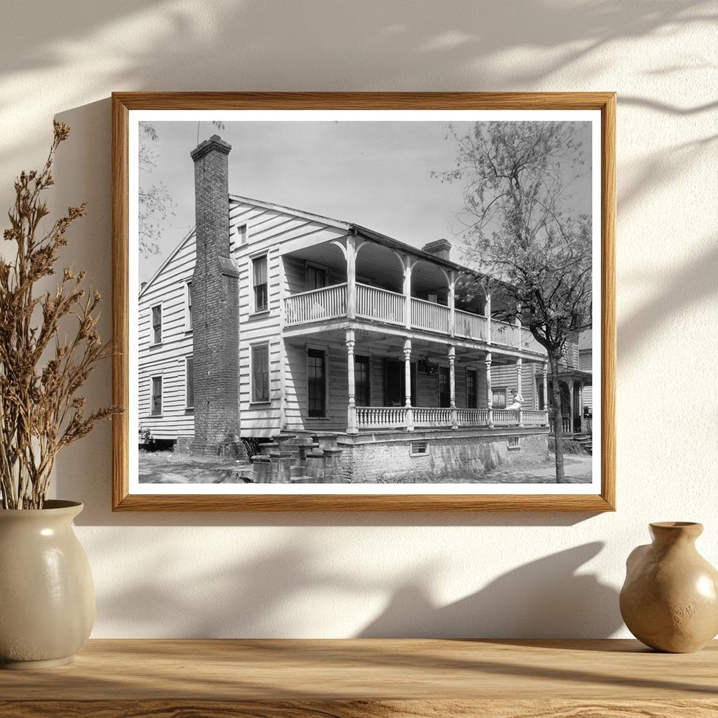 Vintage Photo of New Bern House, NC 1953