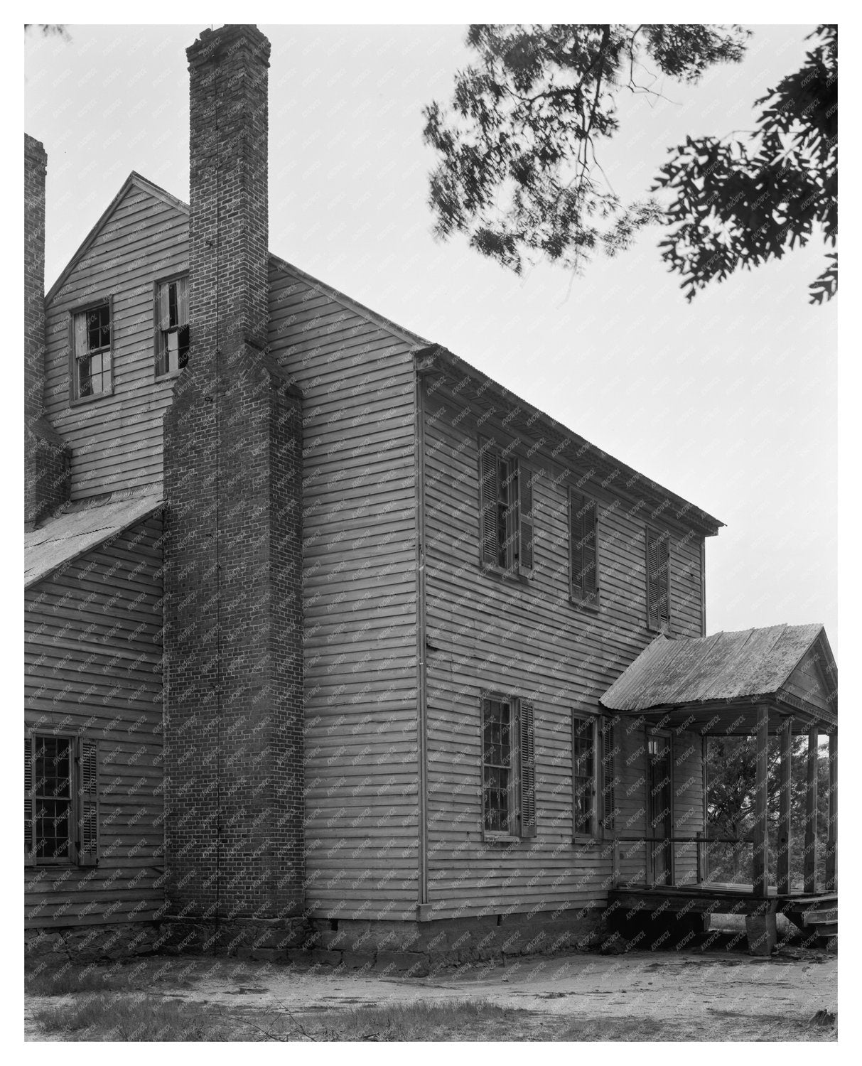 Centerville NC Wooden Building Photo, Mid-20th Century
