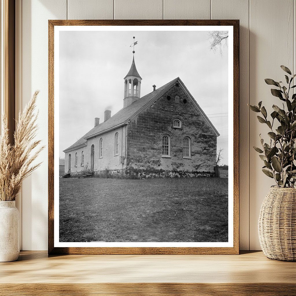 1807 Moravian Church, Winston-Salem, NC Vintage Photo