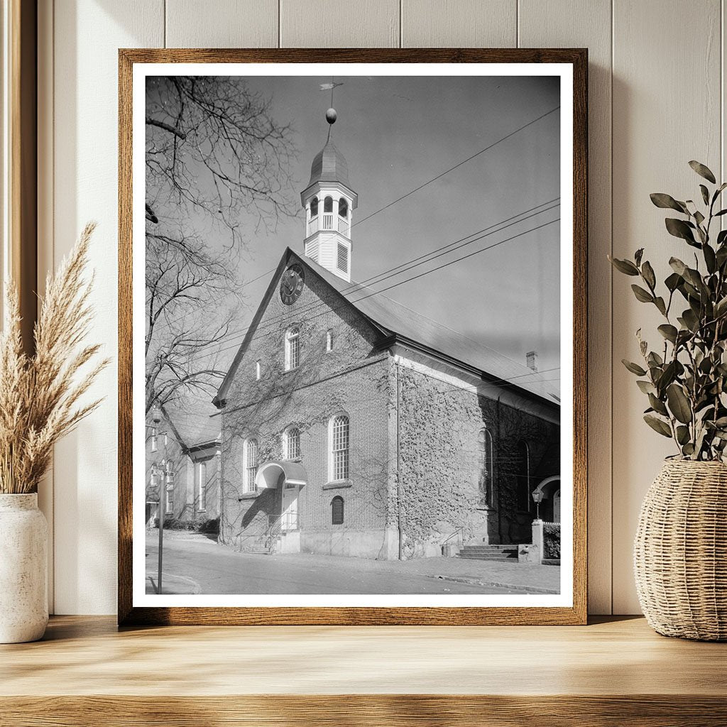 Moravian Church in Winston-Salem, NC - 1941 History Photo