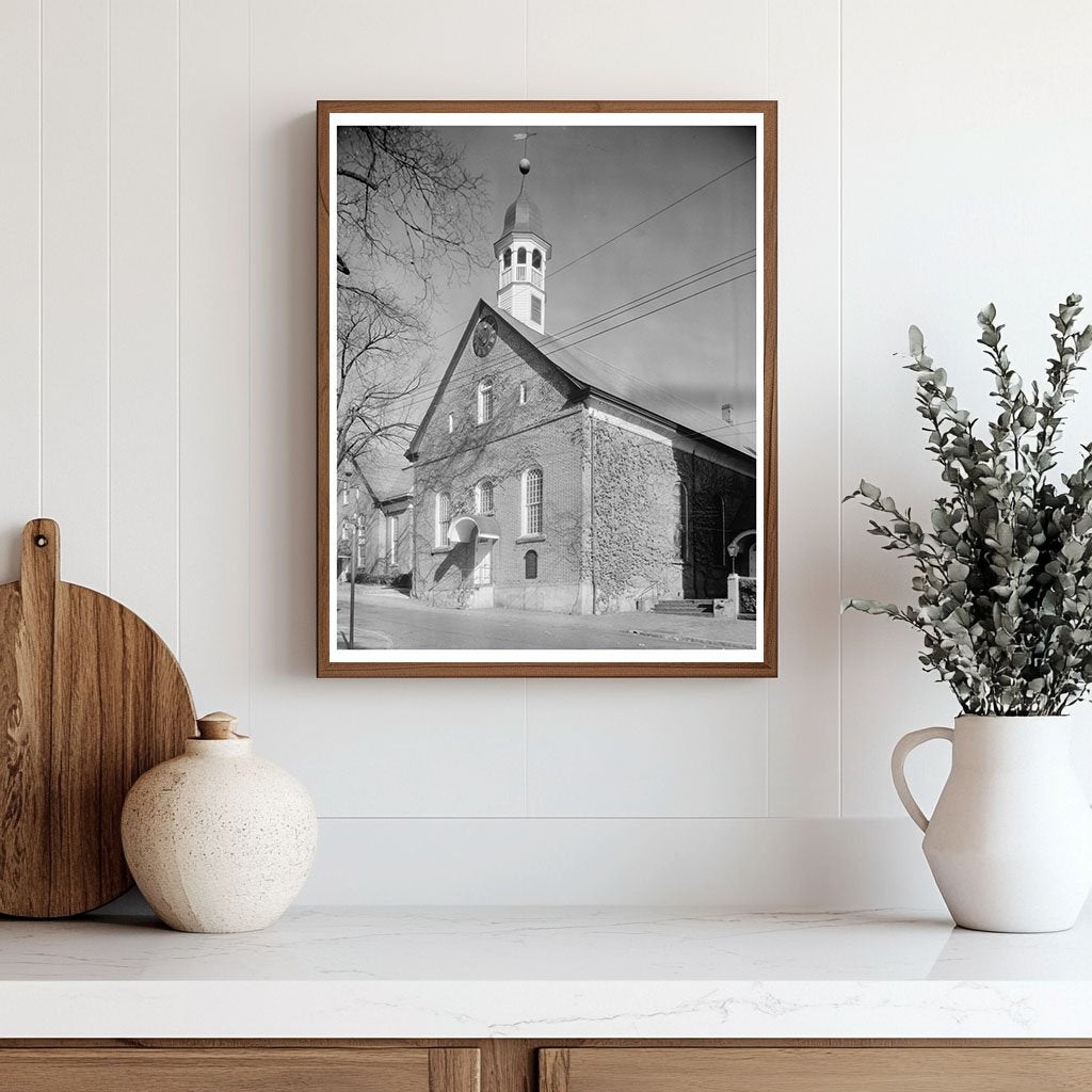 Moravian Church in Winston-Salem, NC - 1941 History Photo
