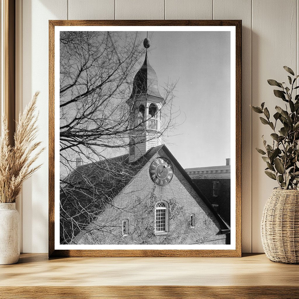 Moravian Church, Winston-Salem NC, 1800 Vintage Photo