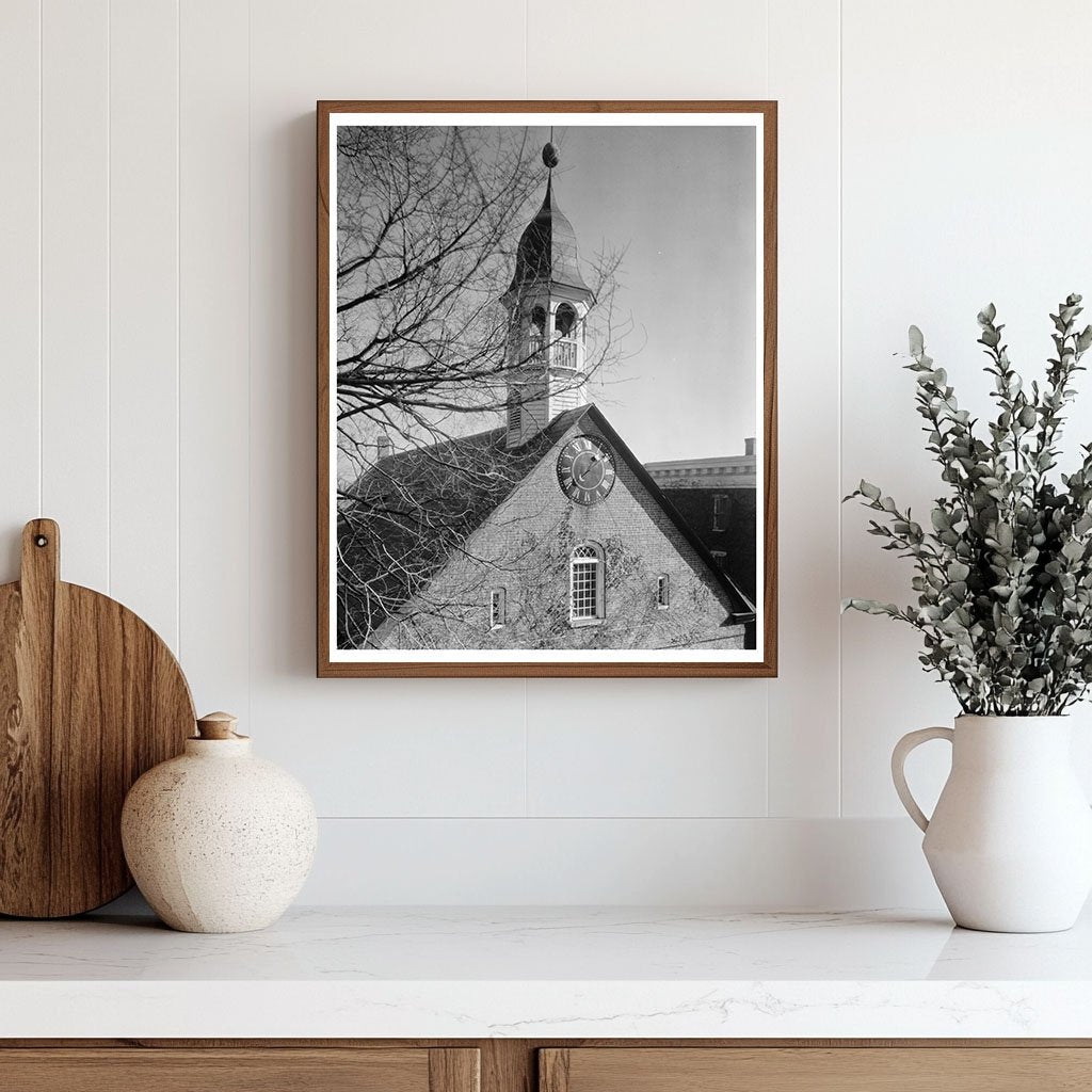 Moravian Church, Winston-Salem NC, 1800 Vintage Photo