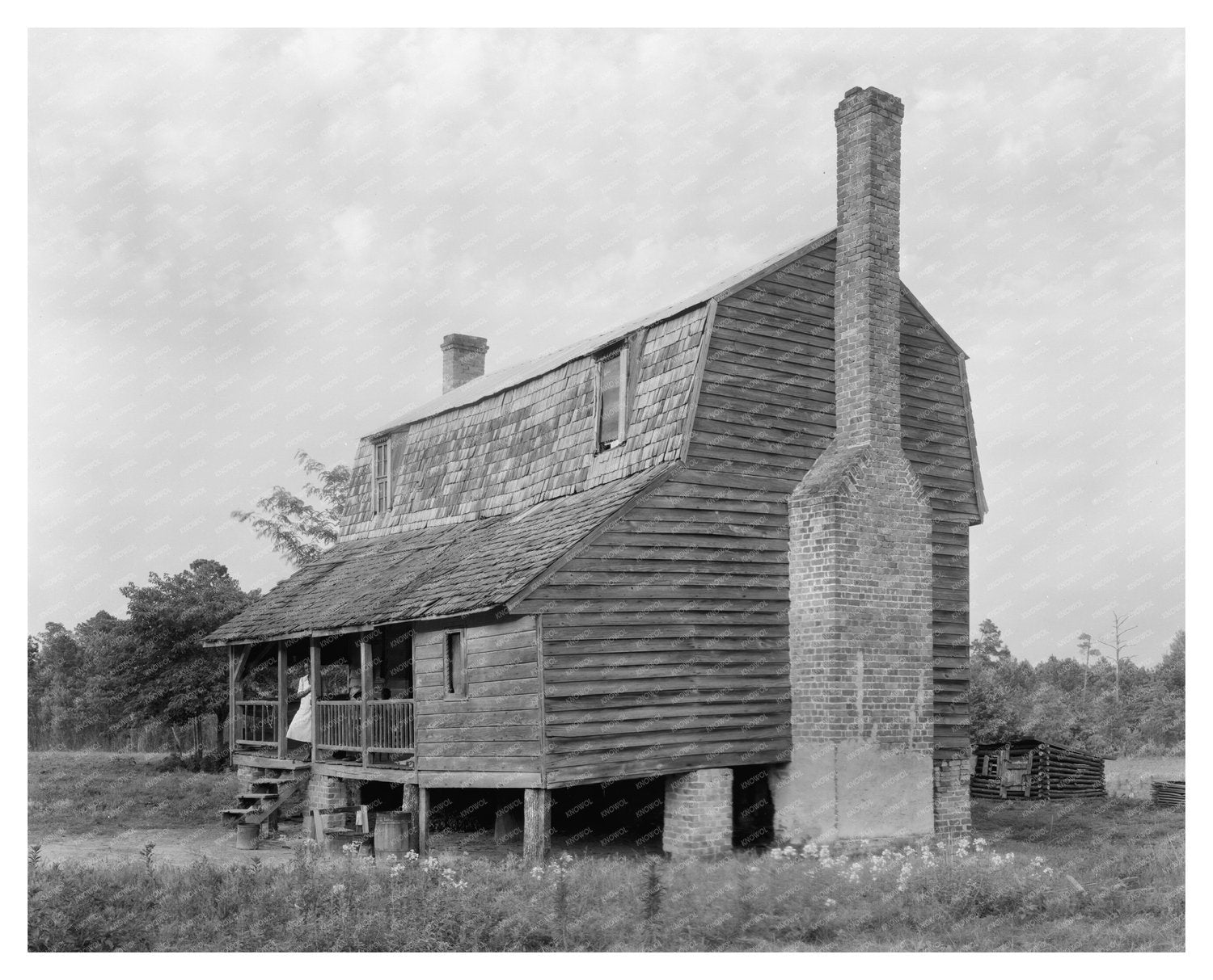 19th-Century House in Halifax County, NC - 1953