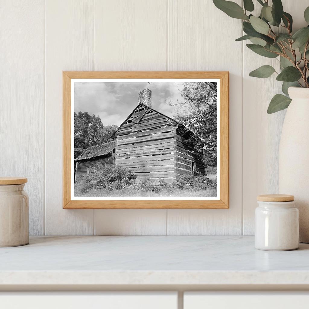 Log Cabin, Mecklenburg County, NC, 1726 - Vintage Photo