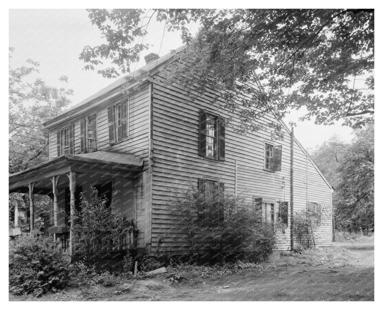 Hillsboro NC House Porch Photo, Carnegie Survey 1953