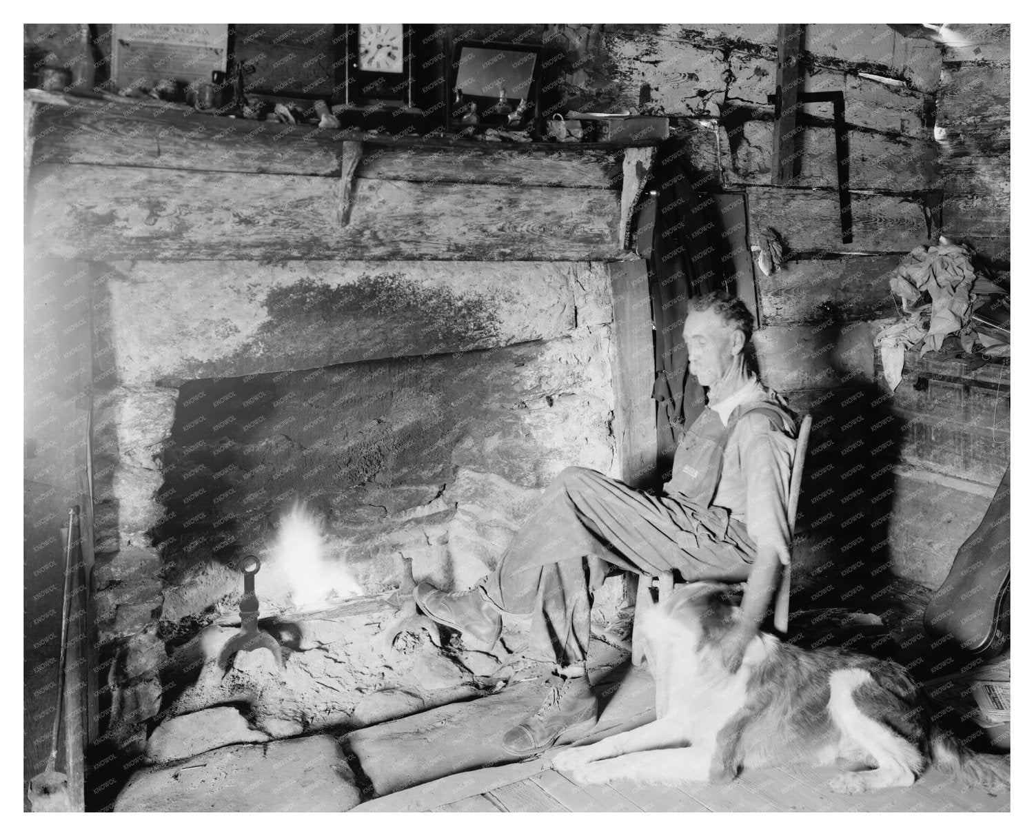 1790 Log Cabin in Saluda, NC - Historical Photograph