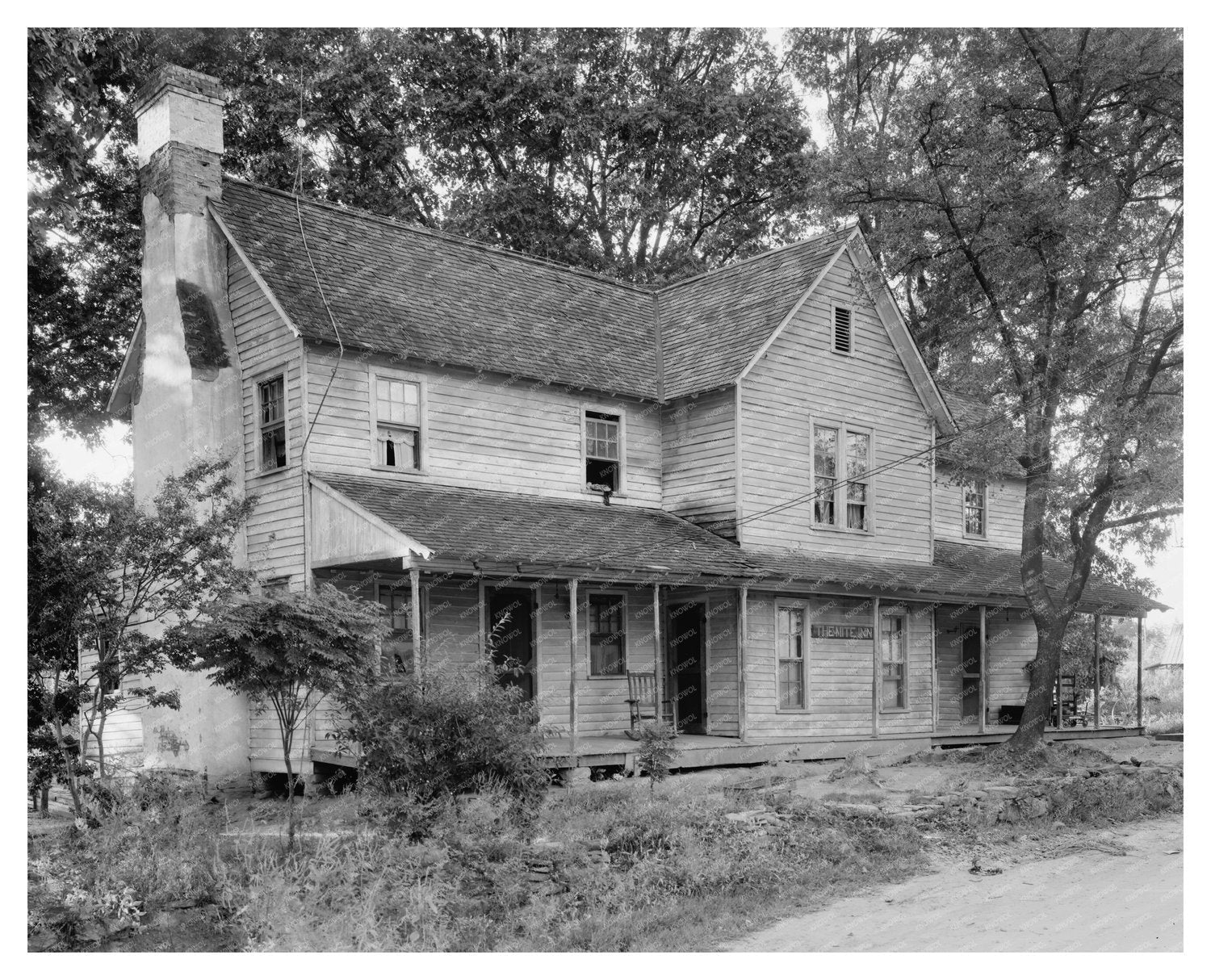 Historic Tavern in Mill Spring, NC - 1953 Photo Archive