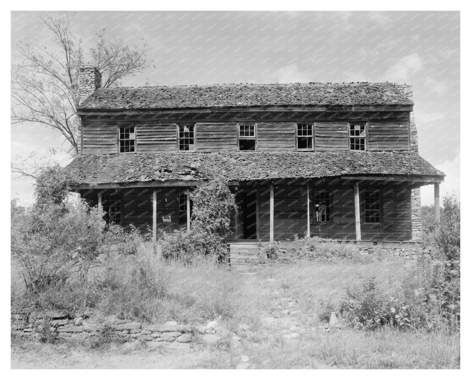 Abandoned House in Saluda, NC - Carnegie Survey, 1953