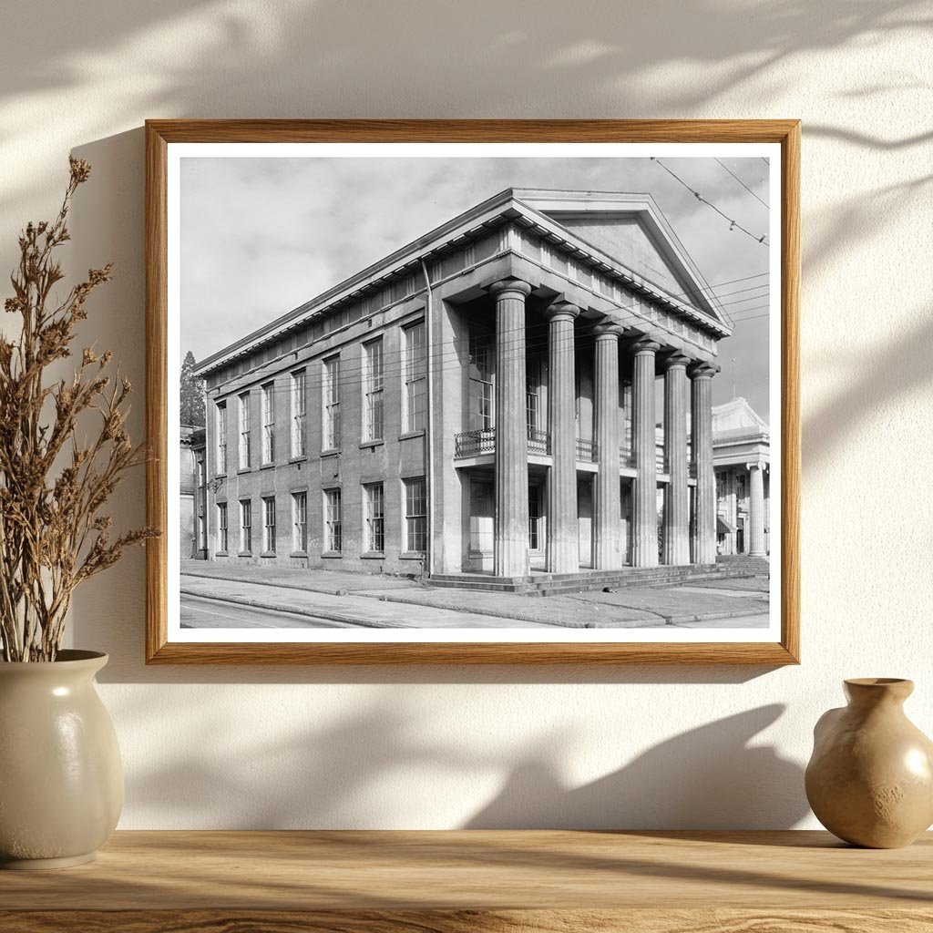 Salisbury Courthouse, Rowan County, NC 1855 Vintage Photo