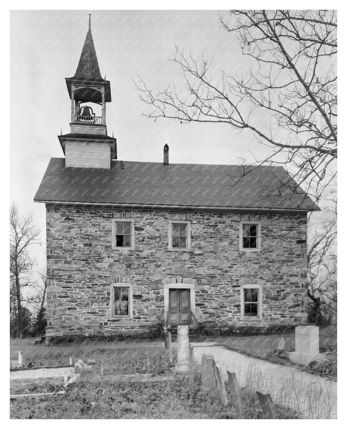 Historical Church in Faith, NC - 1941 Photograph