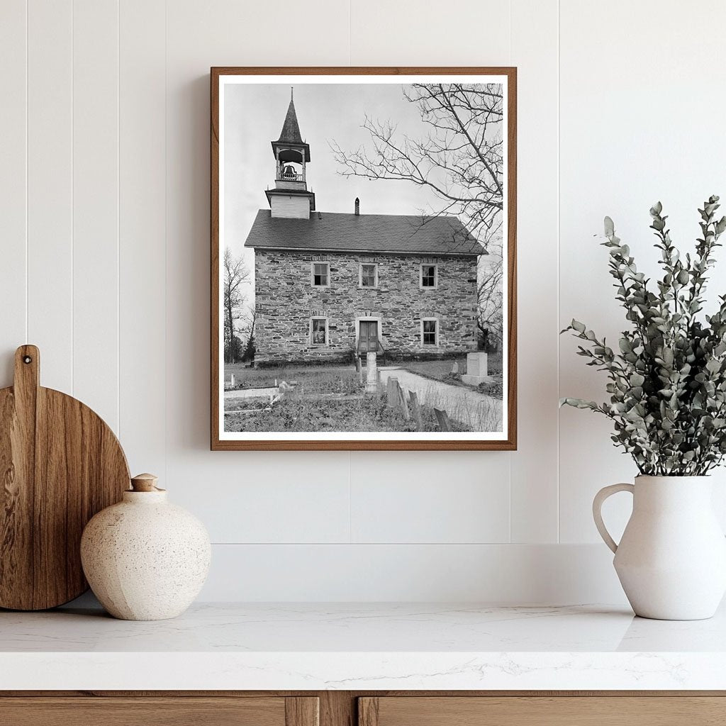 Historical Church in Faith, NC - 1941 Photograph
