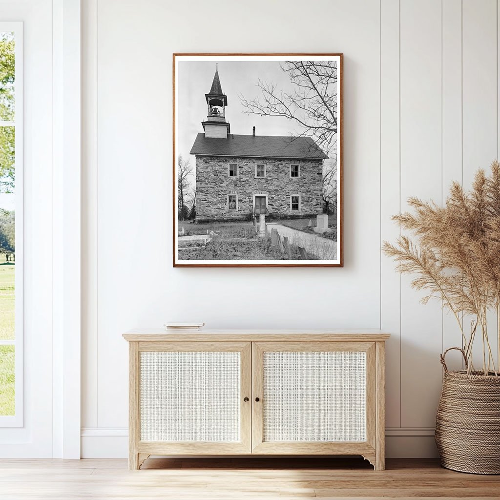 Historical Church in Faith, NC - 1941 Photograph