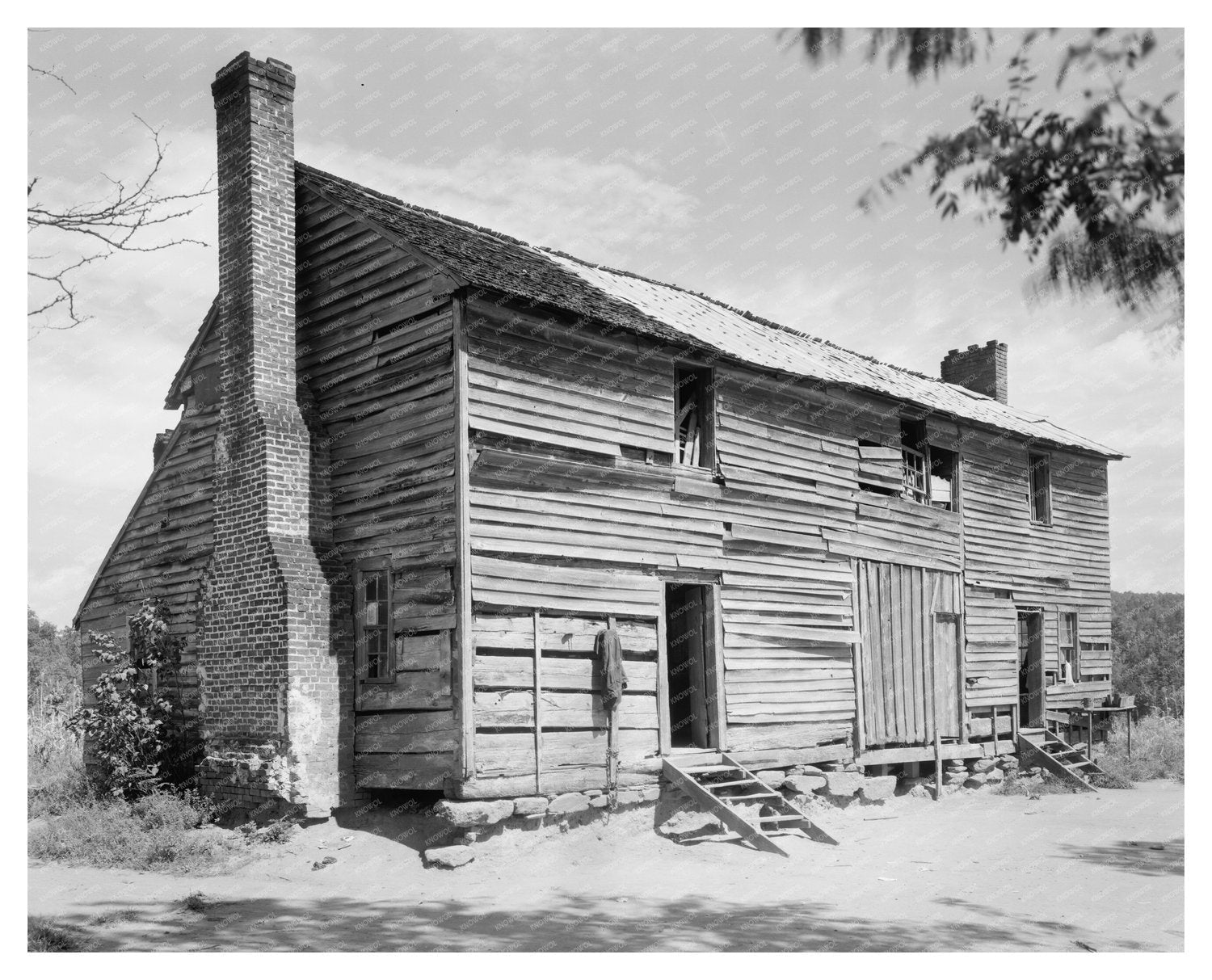 Log Building in Rutherford County, NC - 20th Century Photo
