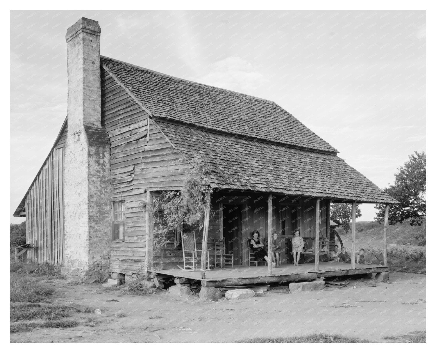 Log Cabin in Rutherford County, NC - 20th Century Image