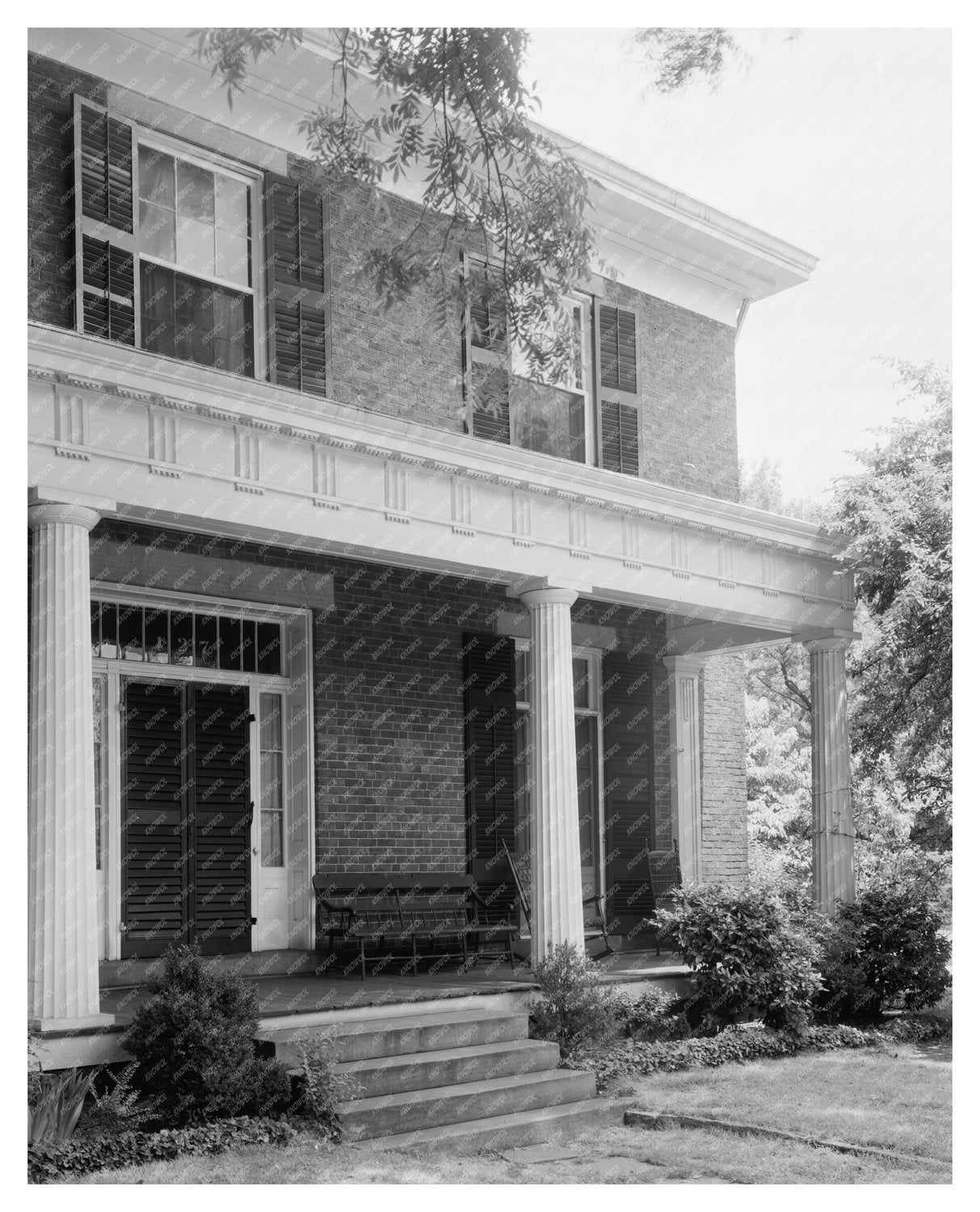 1854 Brick House in Raleigh, NC - Vintage Photograph
