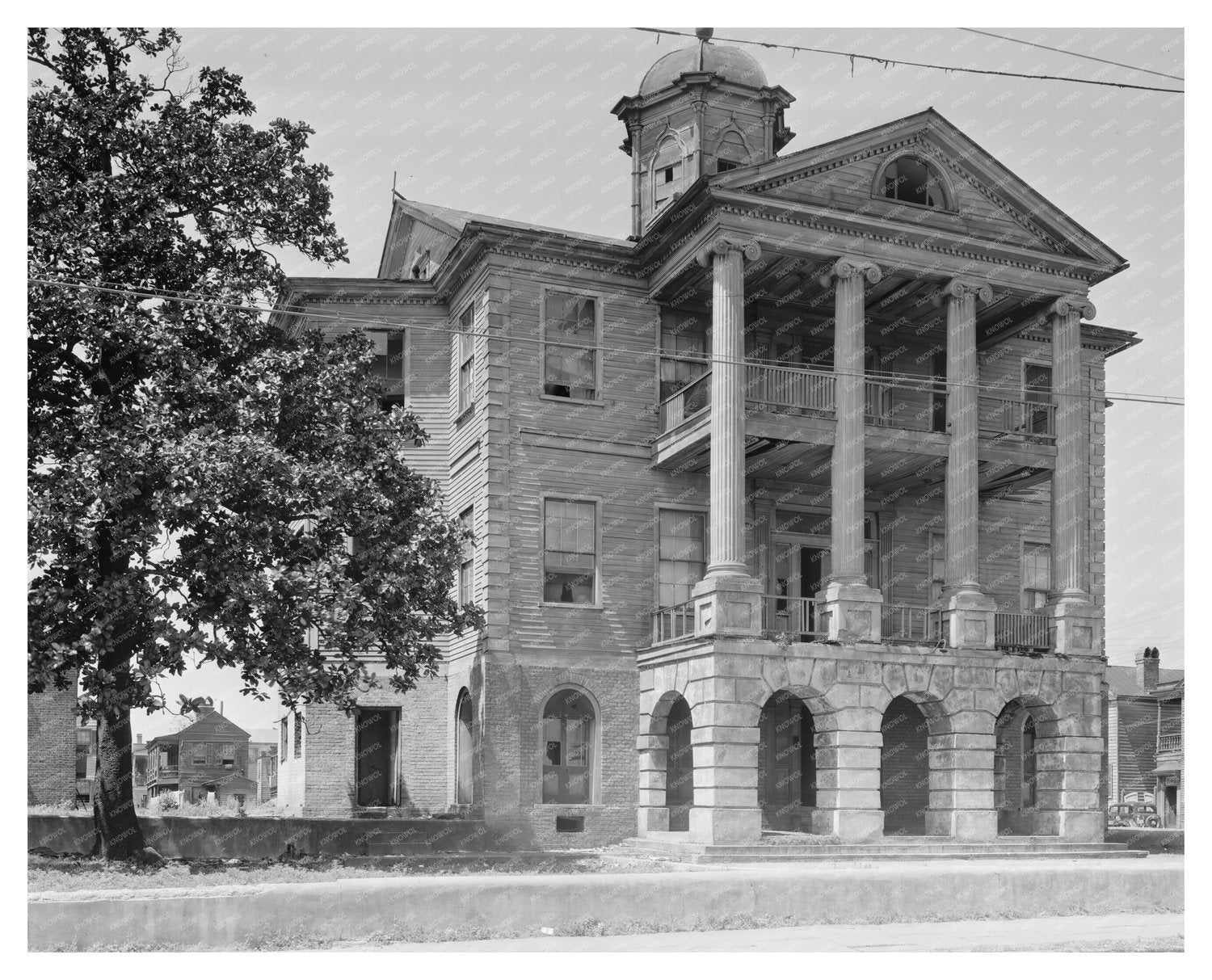 Vintage Architectural Photo of Charleston, SC, 20th Century