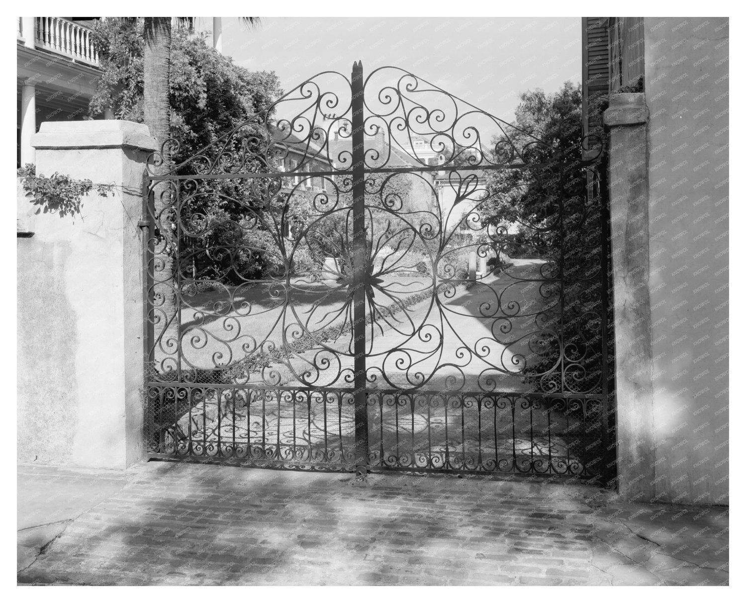 Vintage Iron Gate in Charleston, SC - Carnegie Survey 1953