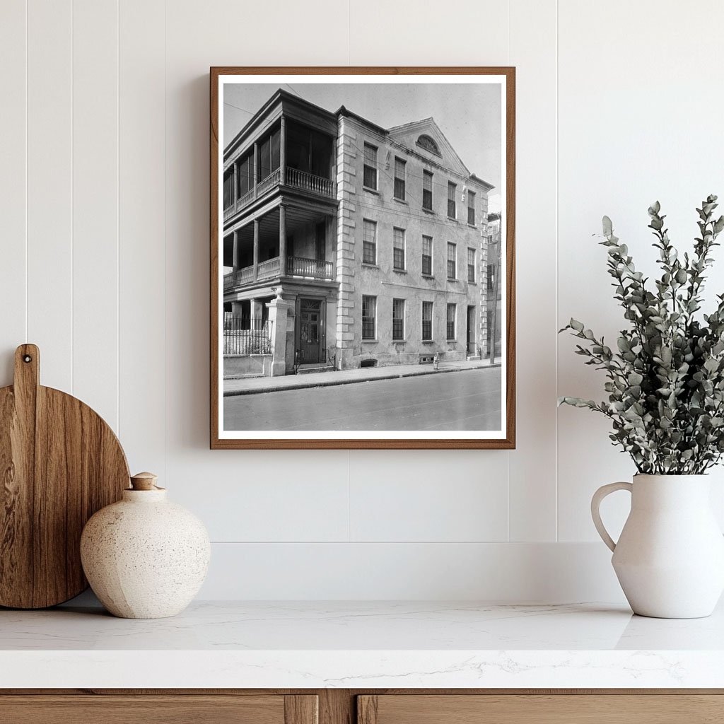 Jacob Mottes House, Charleston SC, 1745 Vintage Photograph