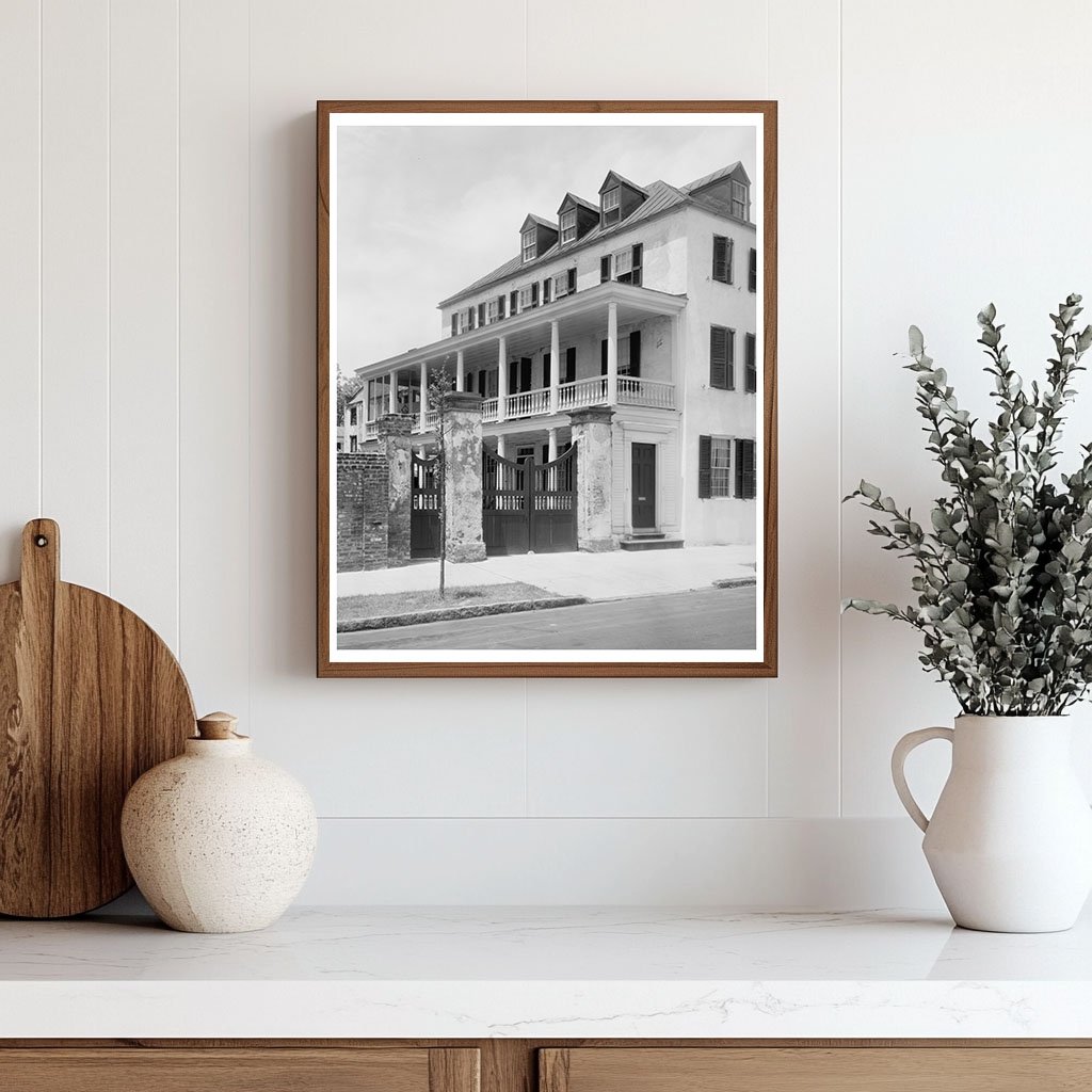 Charleston SC Southern Architecture Photograph, 1930