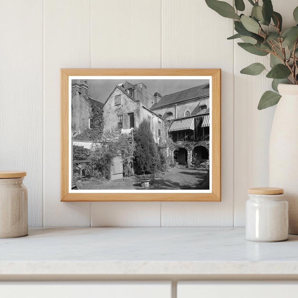 Vintage Photograph of Mrs. Legges House, Charleston SC 1953