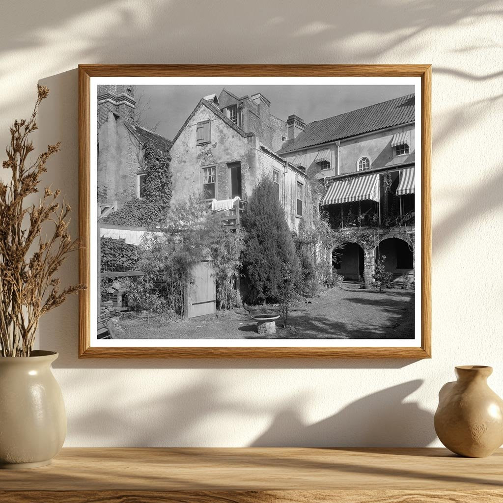 Vintage Photograph of Mrs. Legges House, Charleston SC 1953