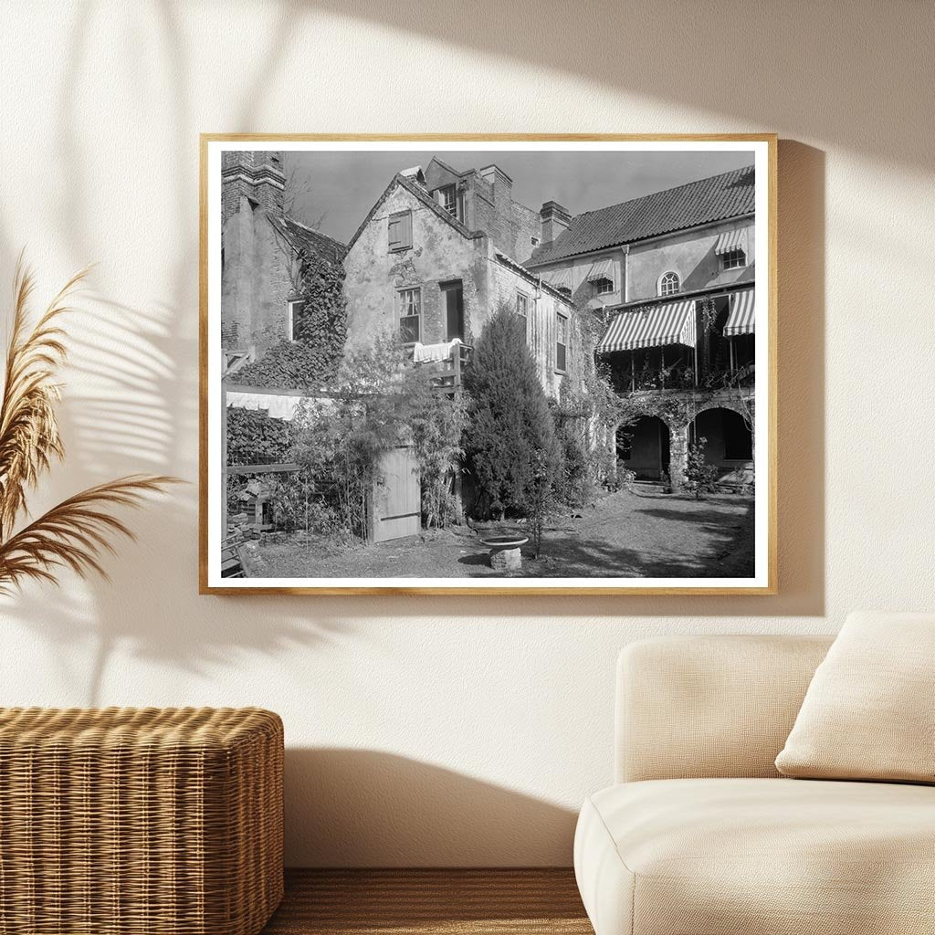 Vintage Photograph of Mrs. Legges House, Charleston SC 1953