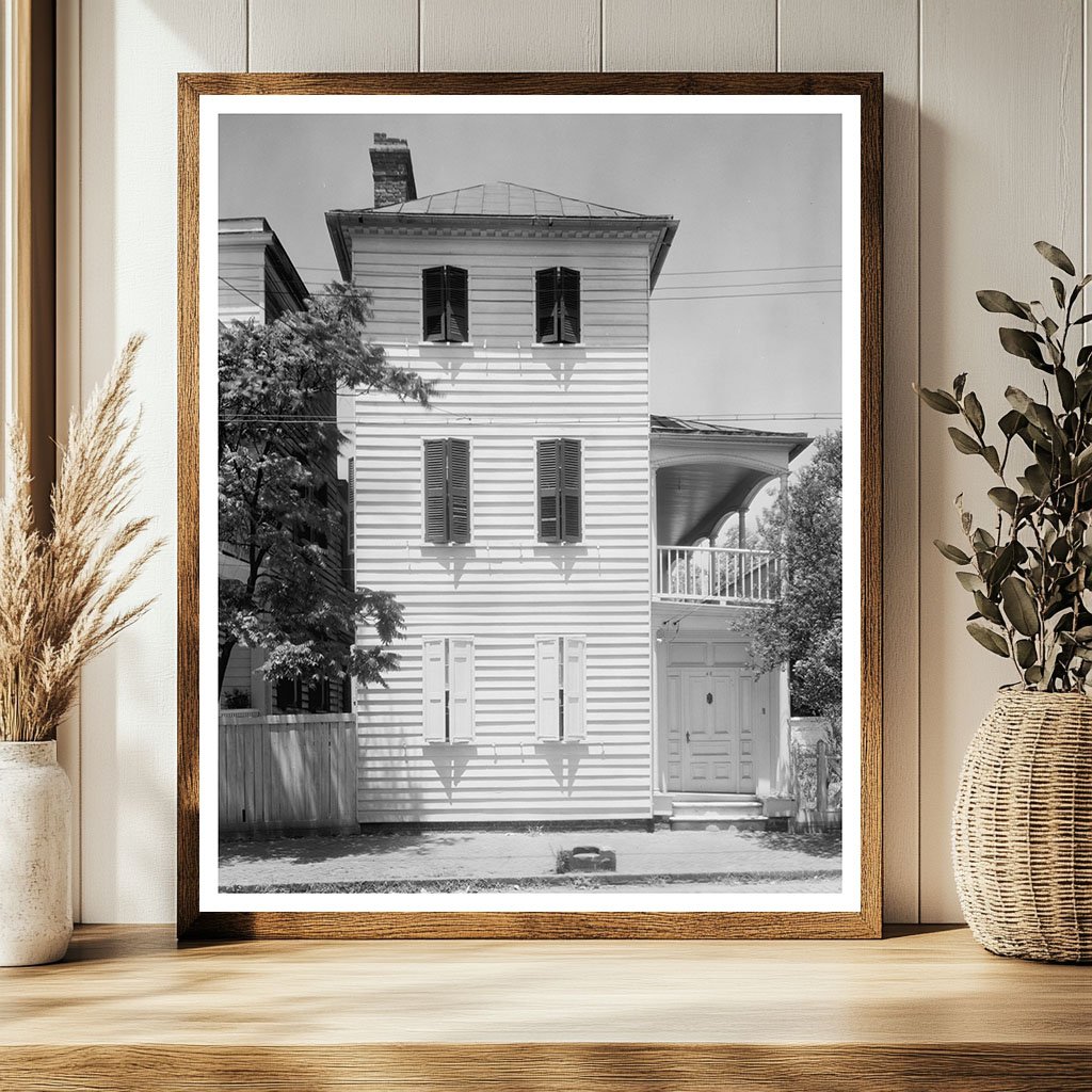 Historic House in Charleston, SC - 1953 Vintage Photo