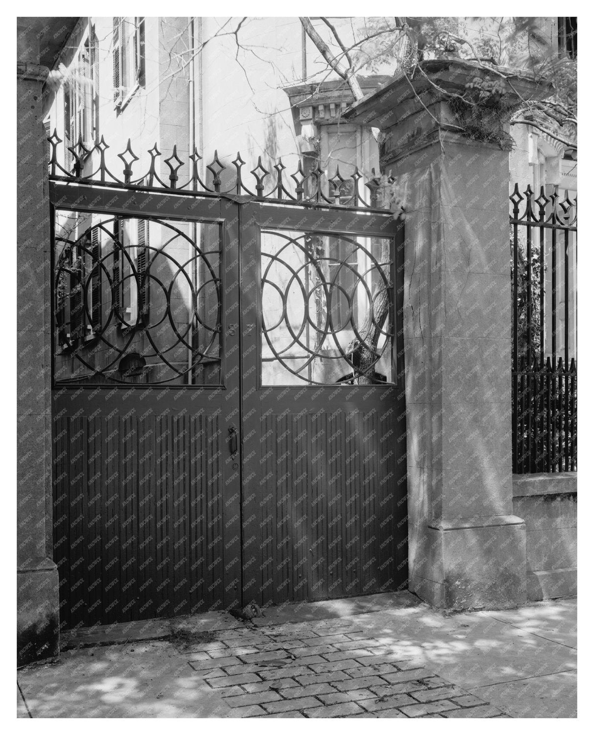 Charleston SC Bull House Gate Photo 20th Century