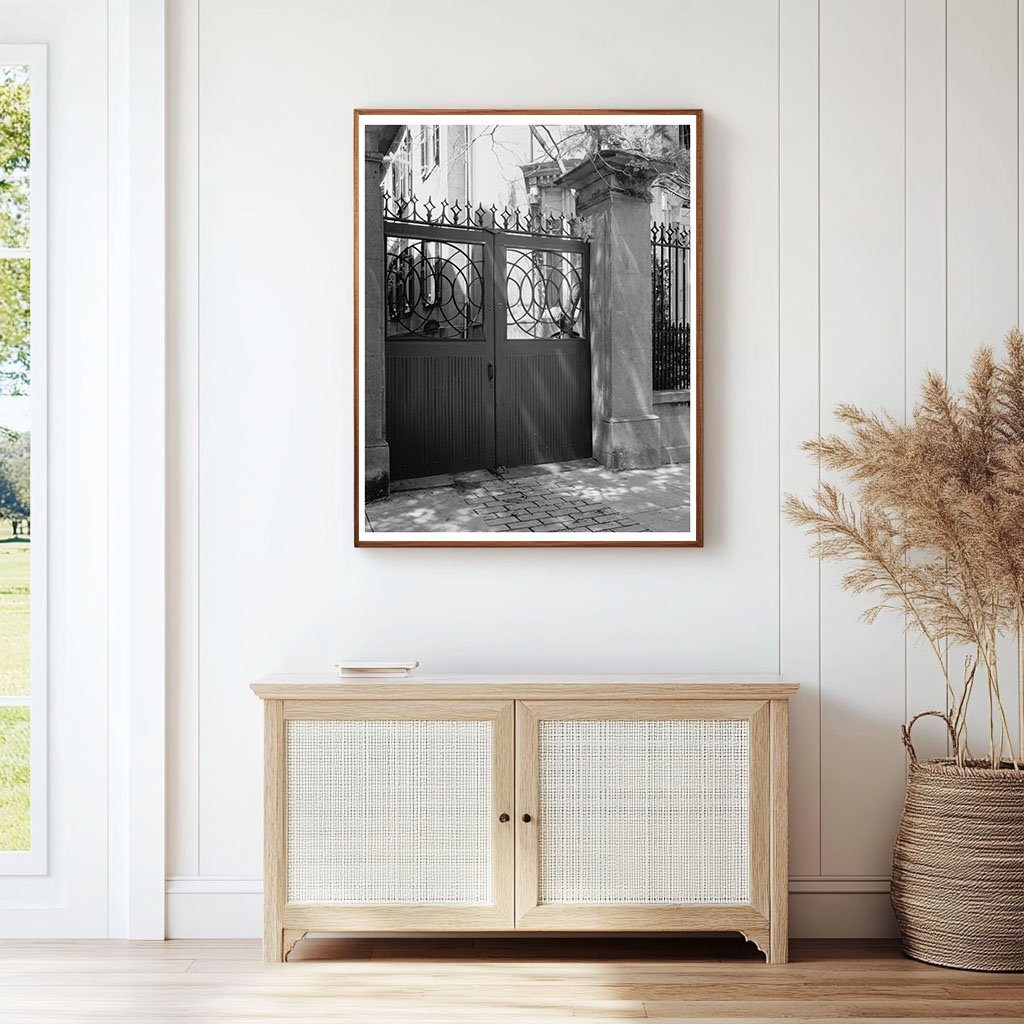 Charleston SC Bull House Gate Photo 20th Century