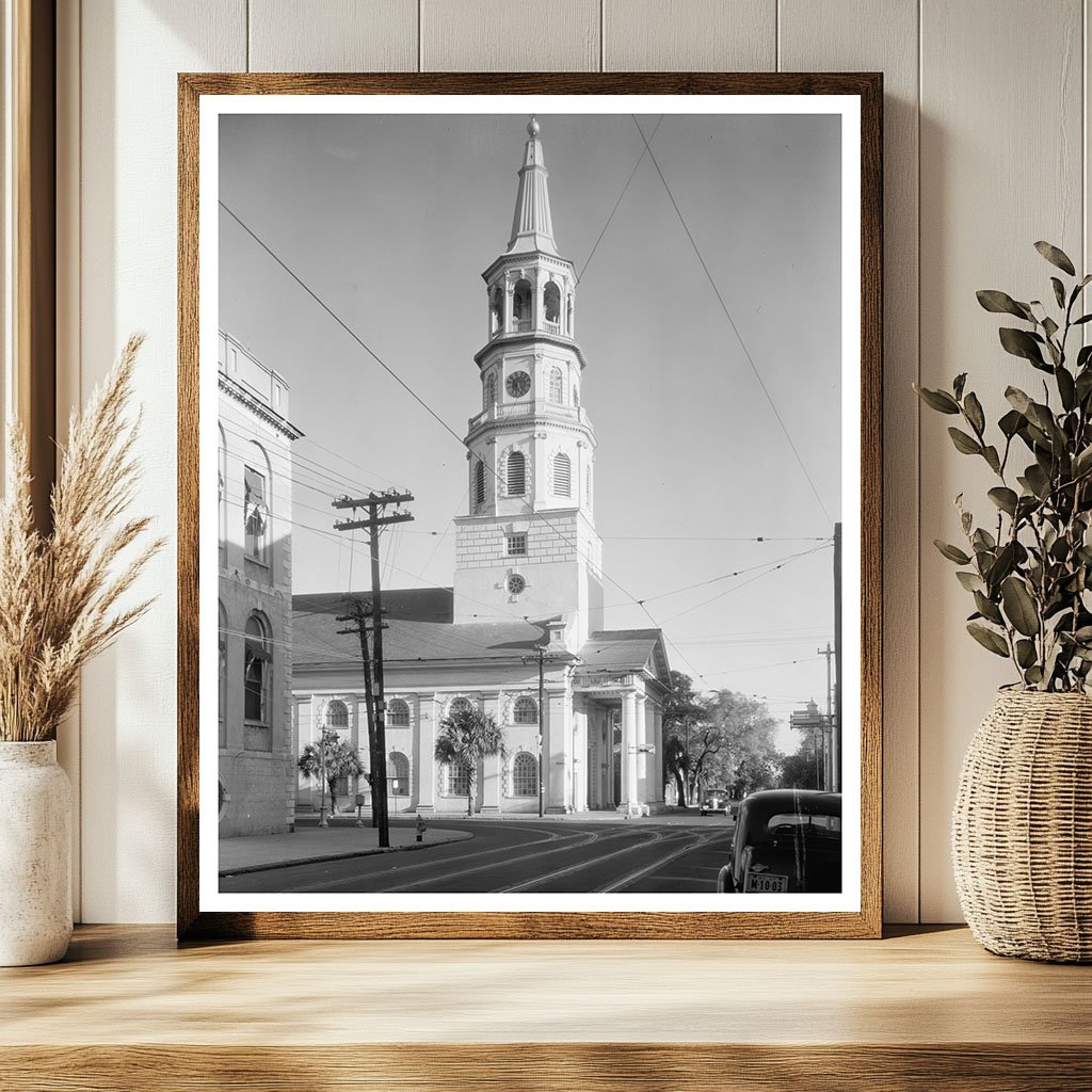 Vintage Charleston Episcopal Church Photo, SC 1752-1761