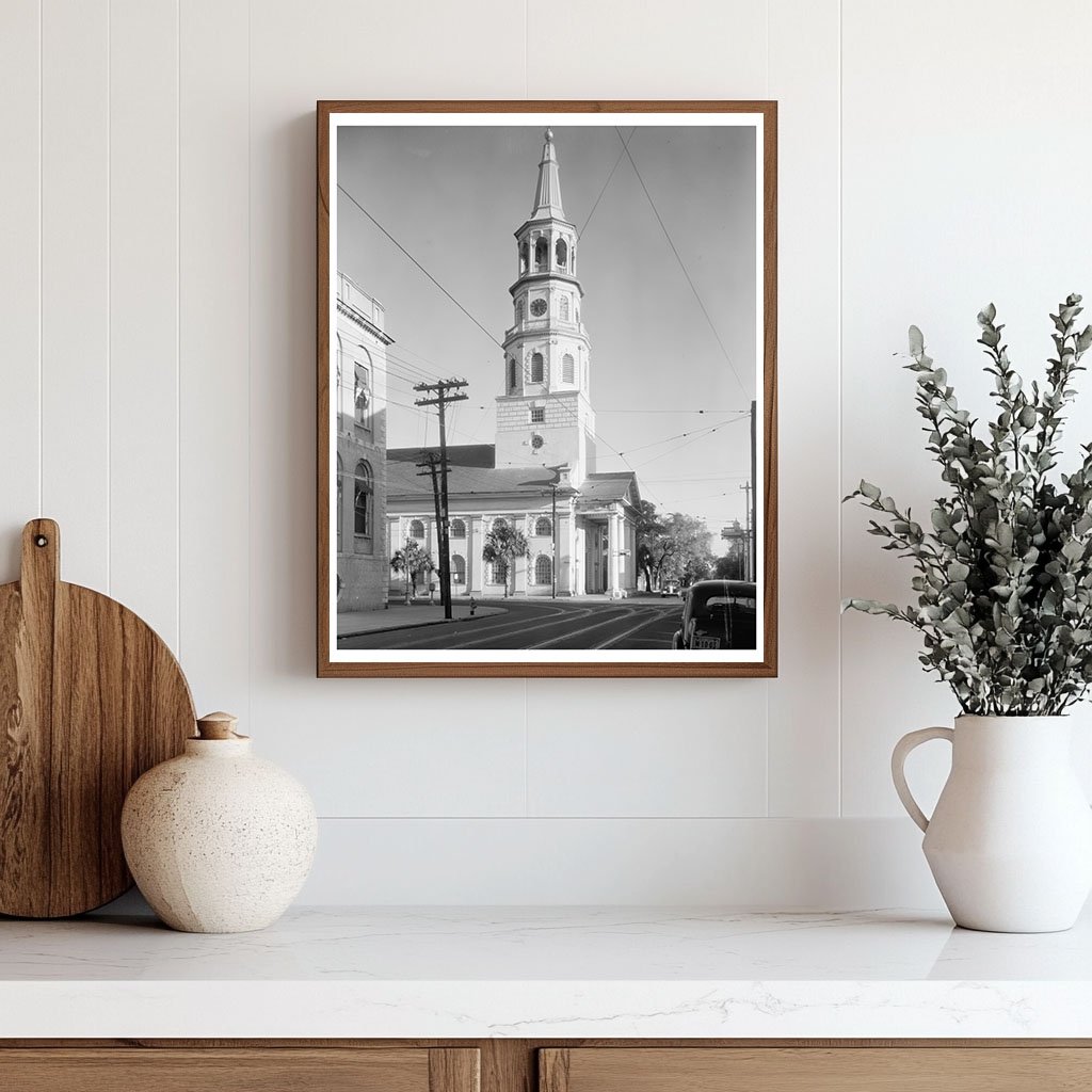 Vintage Charleston Episcopal Church Photo, SC 1752-1761