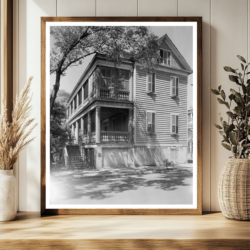Historic Charleston Architecture Photo, SC 1953