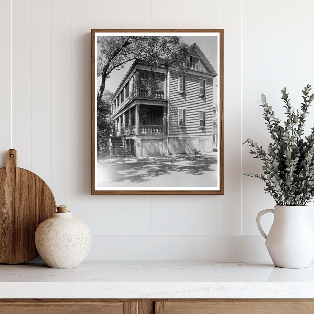 Historic Charleston Architecture Photo, SC 1953