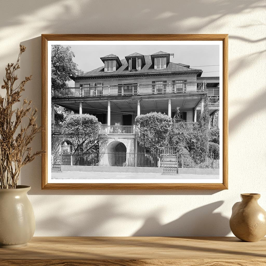 Charleston SC Vintage Home Architecture Photo 1953