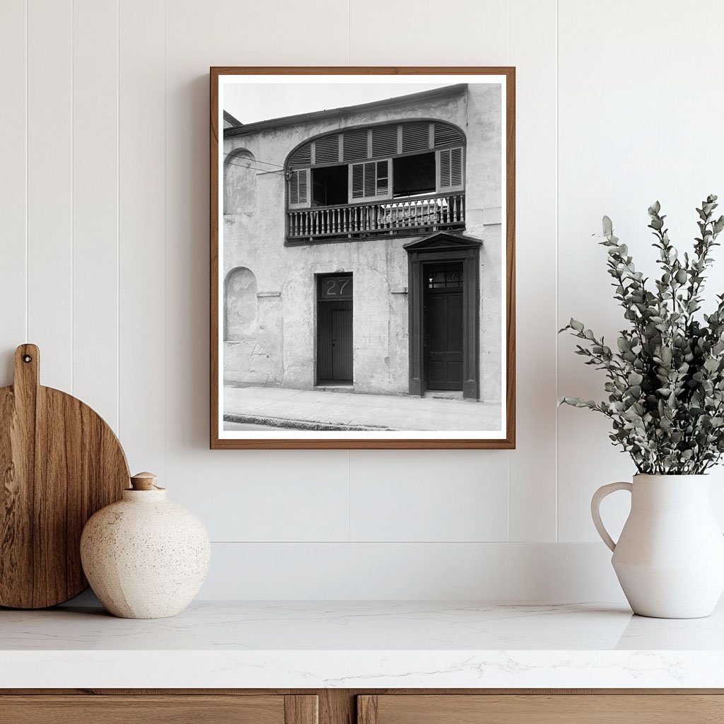 Vintage Charleston Architecture Photo, SC 20th Century
