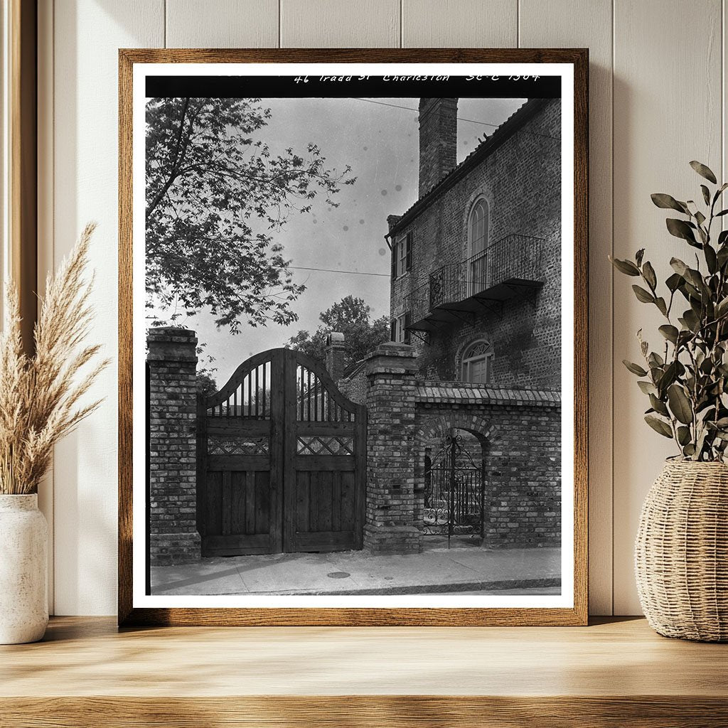 Charleston SC Architecture Photo, 1953 Historical Gates