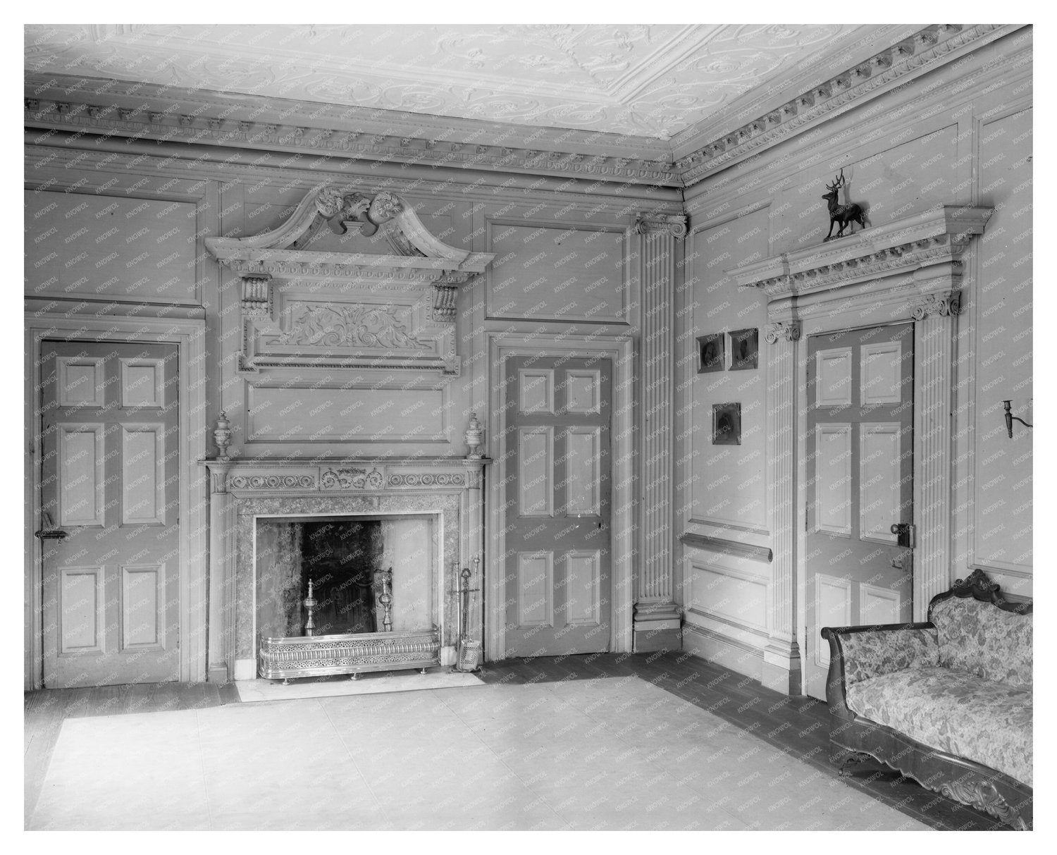 Historic Interior of 1740 Dwelling, Charleston SC, 1938