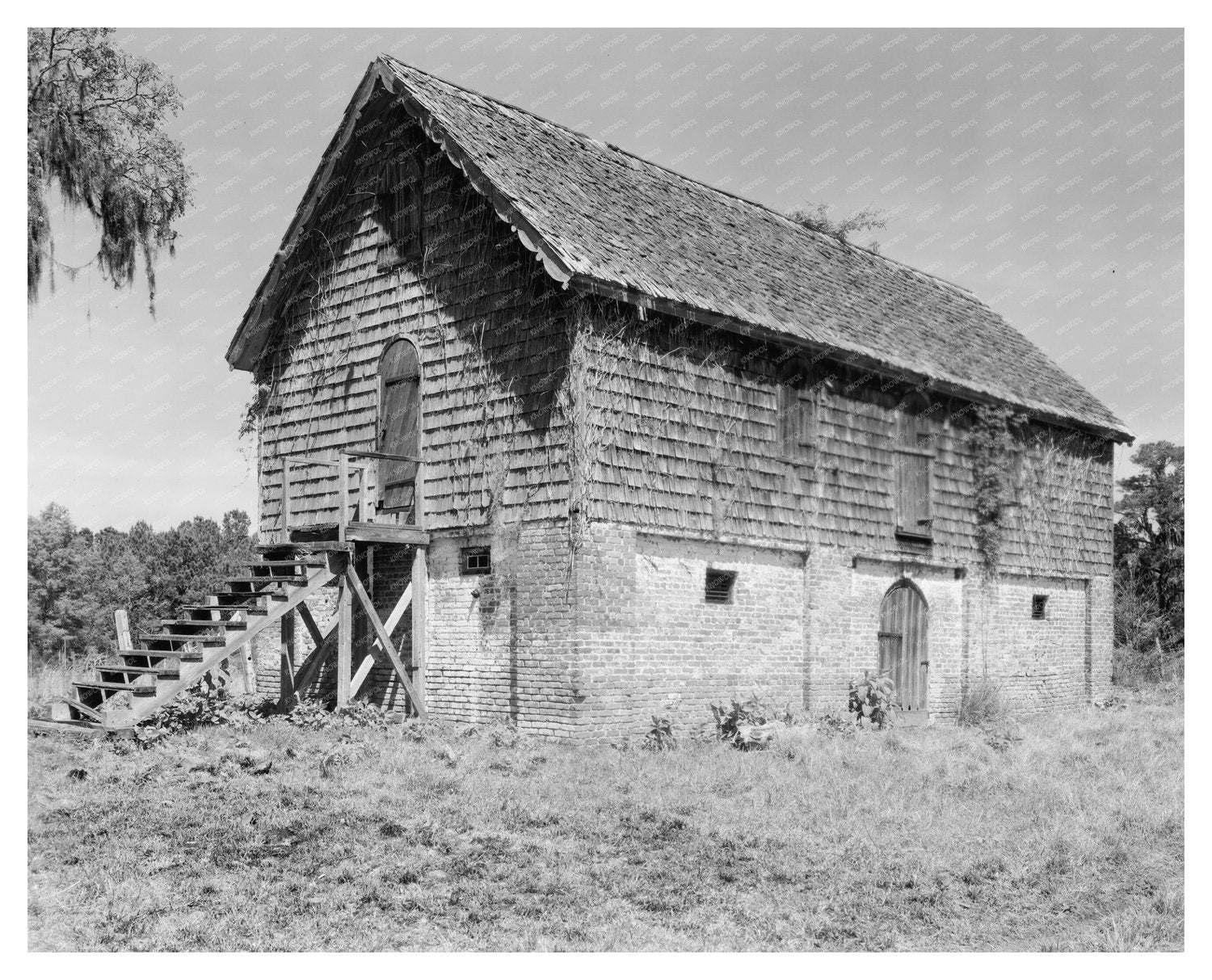 1699 Wooden House in Berkeley County, SC - Vintage Photo