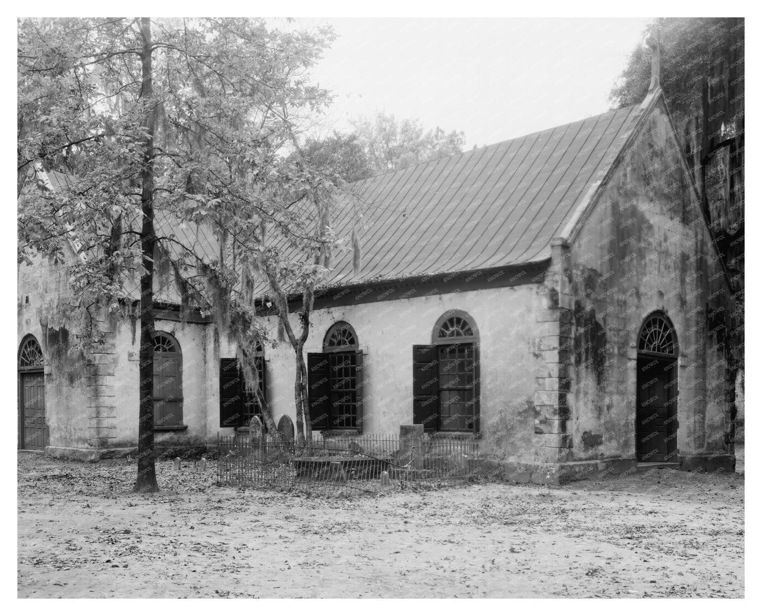 Charleston SC Church Photo 1938 - Colonial Architecture