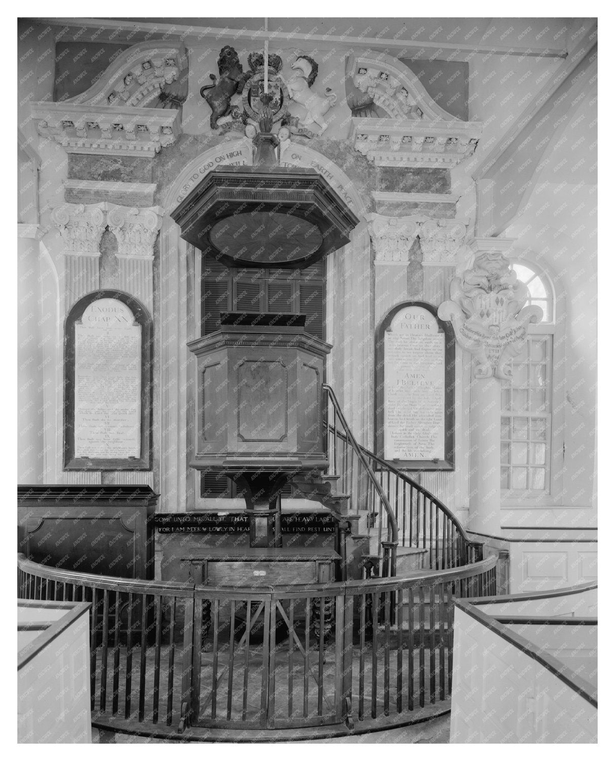 Goose Creek SC Episcopal Church Interior, 1719