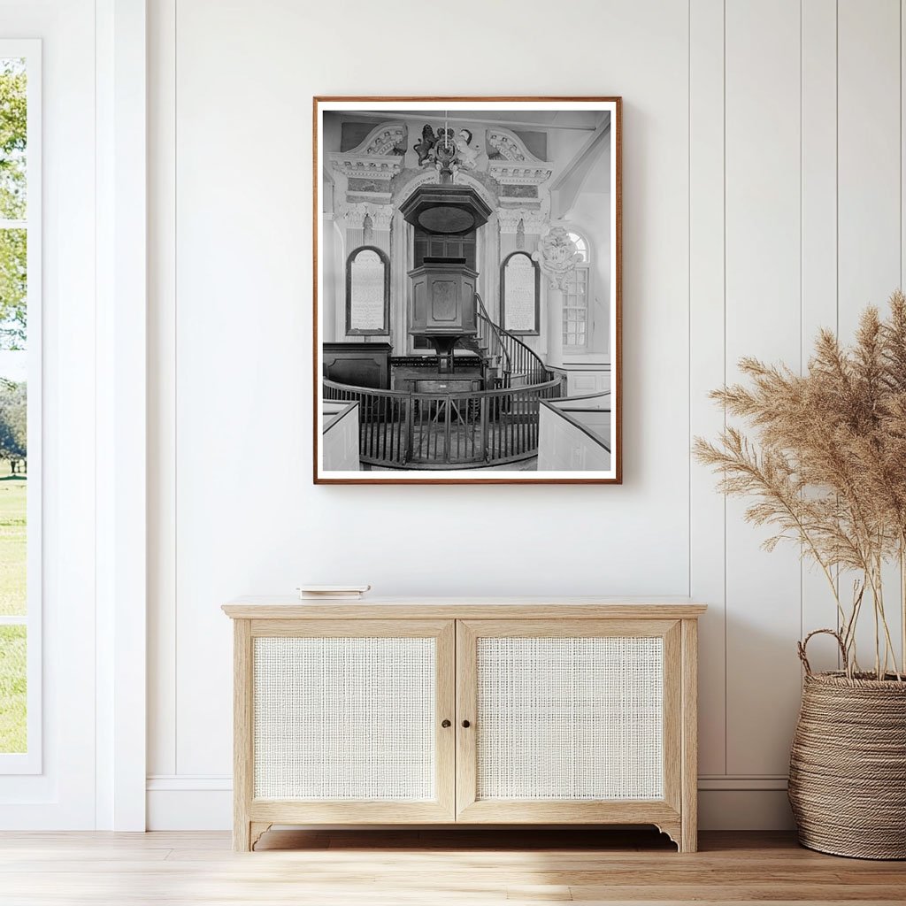 Goose Creek SC Episcopal Church Interior, 1719