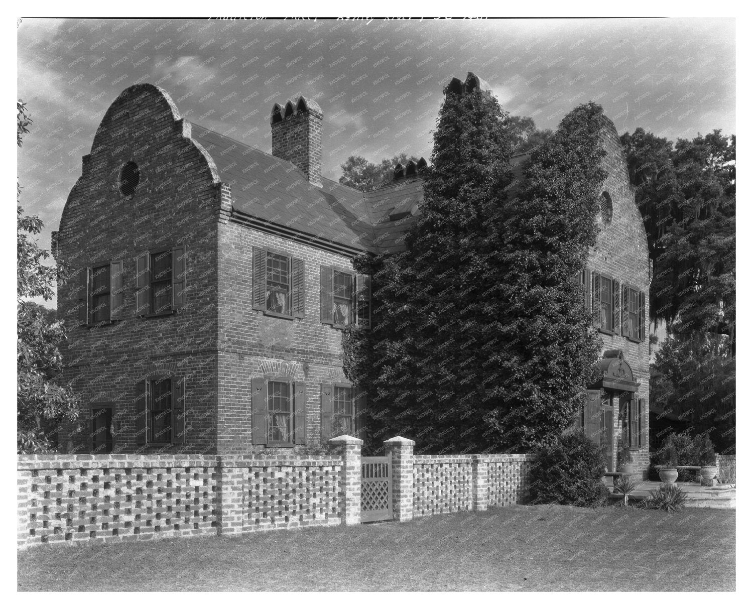 Historic Estate near Ashley River, SC 1755, 1938 Photo