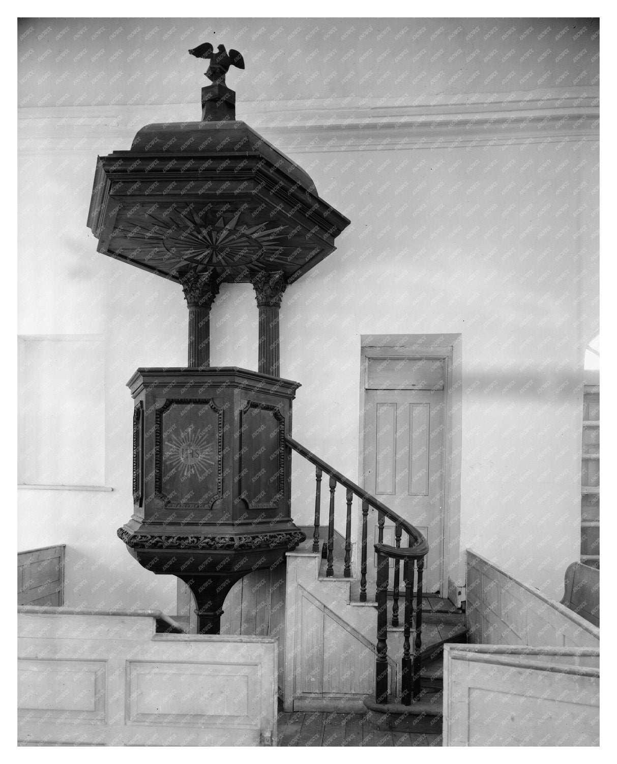 1763 Anglican Church Interior, Berkeley County SC, 1938