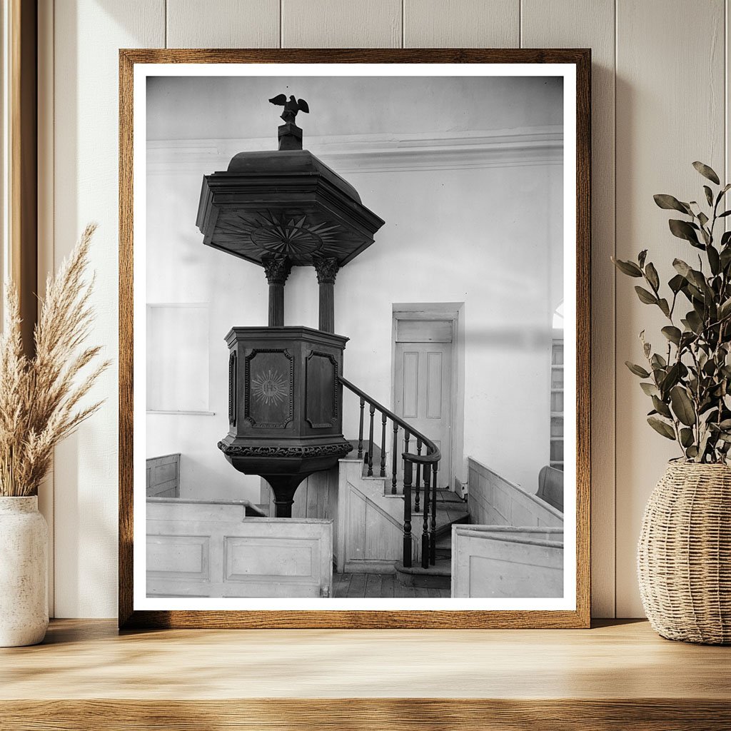 1763 Anglican Church Interior, Berkeley County SC, 1938