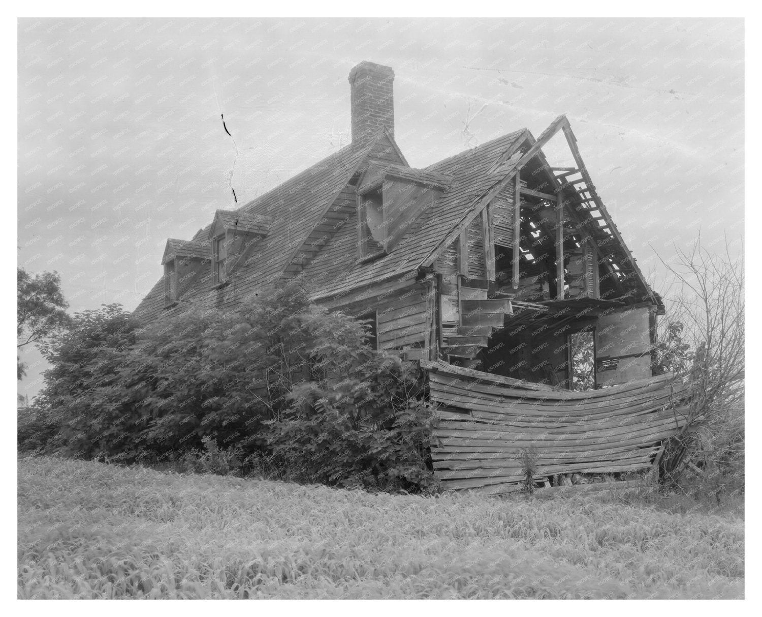 Wachapreague, VA Vintage Wooden Building, 20th Century