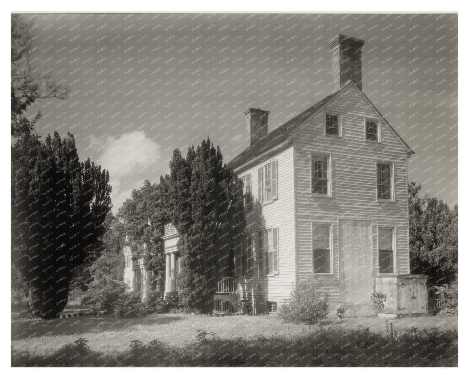 1800s House in Accomack County, VA - Vintage Photo 1953