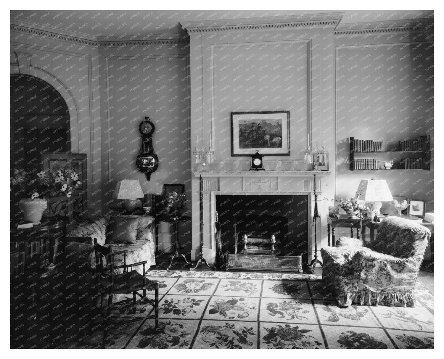 Langhorne Home Interior, Greenwood, VA, Early 20th Century