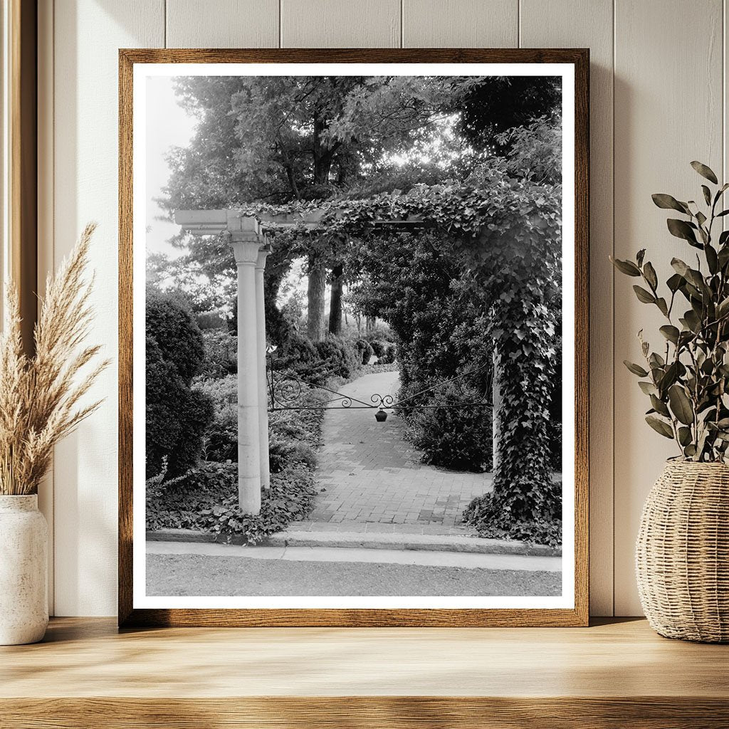 Vintage Garden Arbor Photo, Greenwood VA, 20th Century